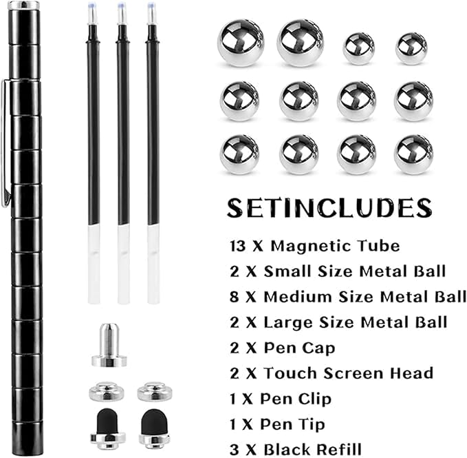 Magnetic breakable fidget pen.